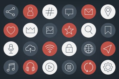 Social media icons set vector